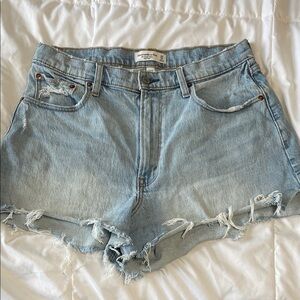 Abercrombie & Fitch The Cutoff Short High Rise Light Wash Like New Shorts 30/10